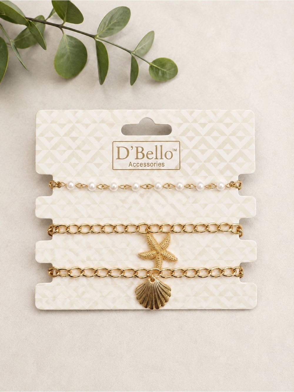 D’Bello Beachy Charm Bracelet Set NWT